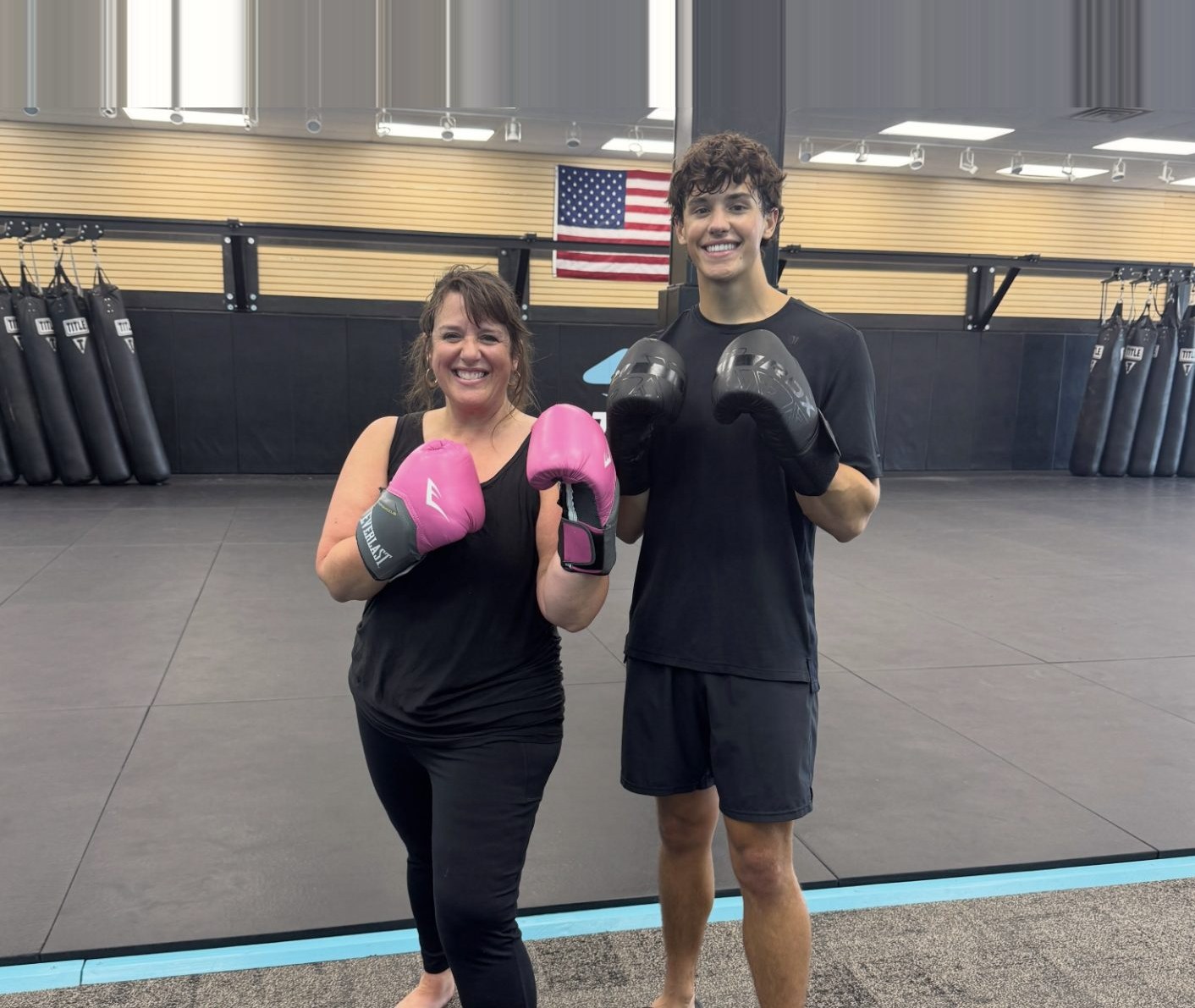 Fitness kickboxing class at Stride Martial Arts in Excelsior Springs